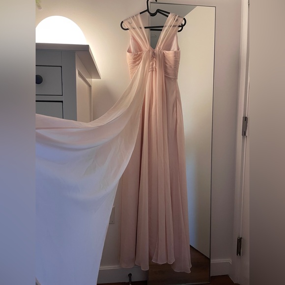 Flowy Pink Chiffon Prom or Bridesmaid Dress - Picture 9 of 13